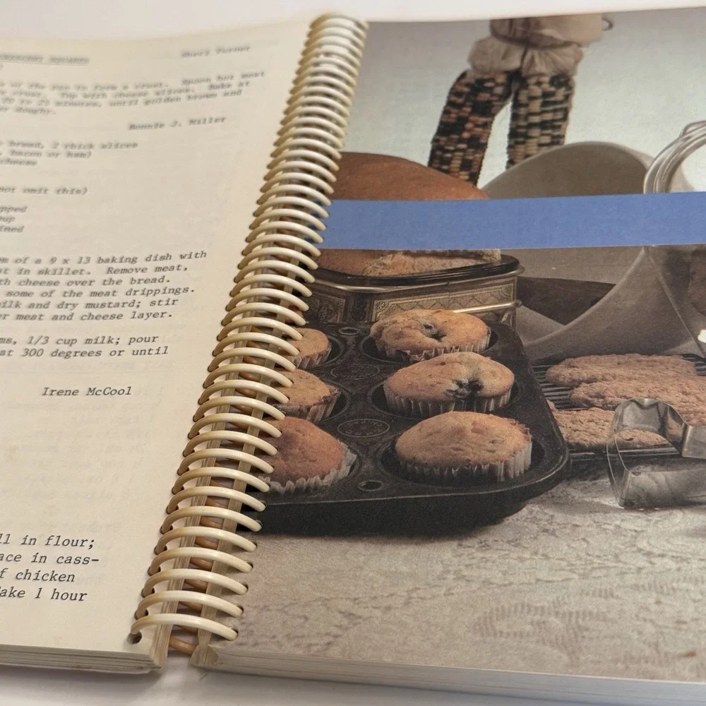 Tenant Methodist Church Iowa Spiral bound Treasured Recipes Cookbook VTG
